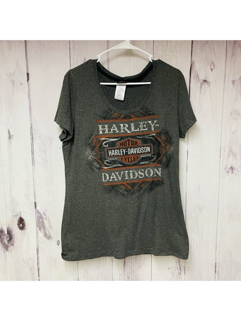 Harley Davidson Womens Size XL Shirt Gray Schaeffers Orwigsburg PA 76
